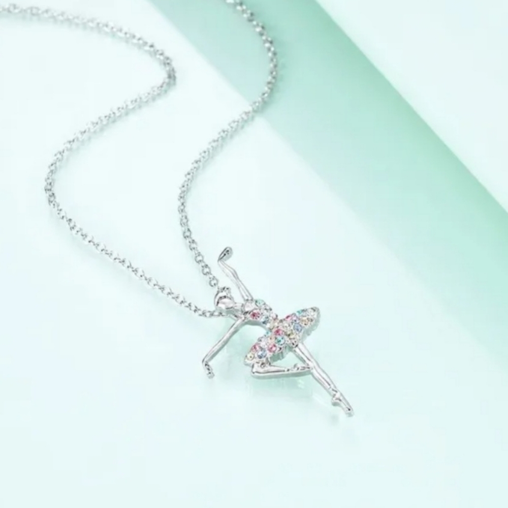 New Ballet Dancing Rhinestone Necklace - Picture 2 of 3
